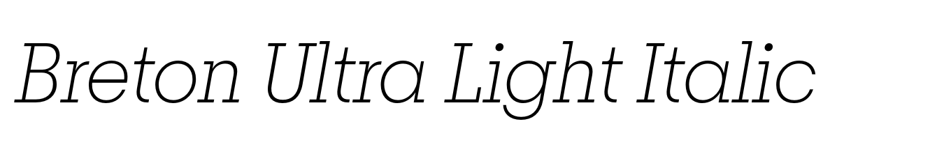Breton Ultra Light Italic